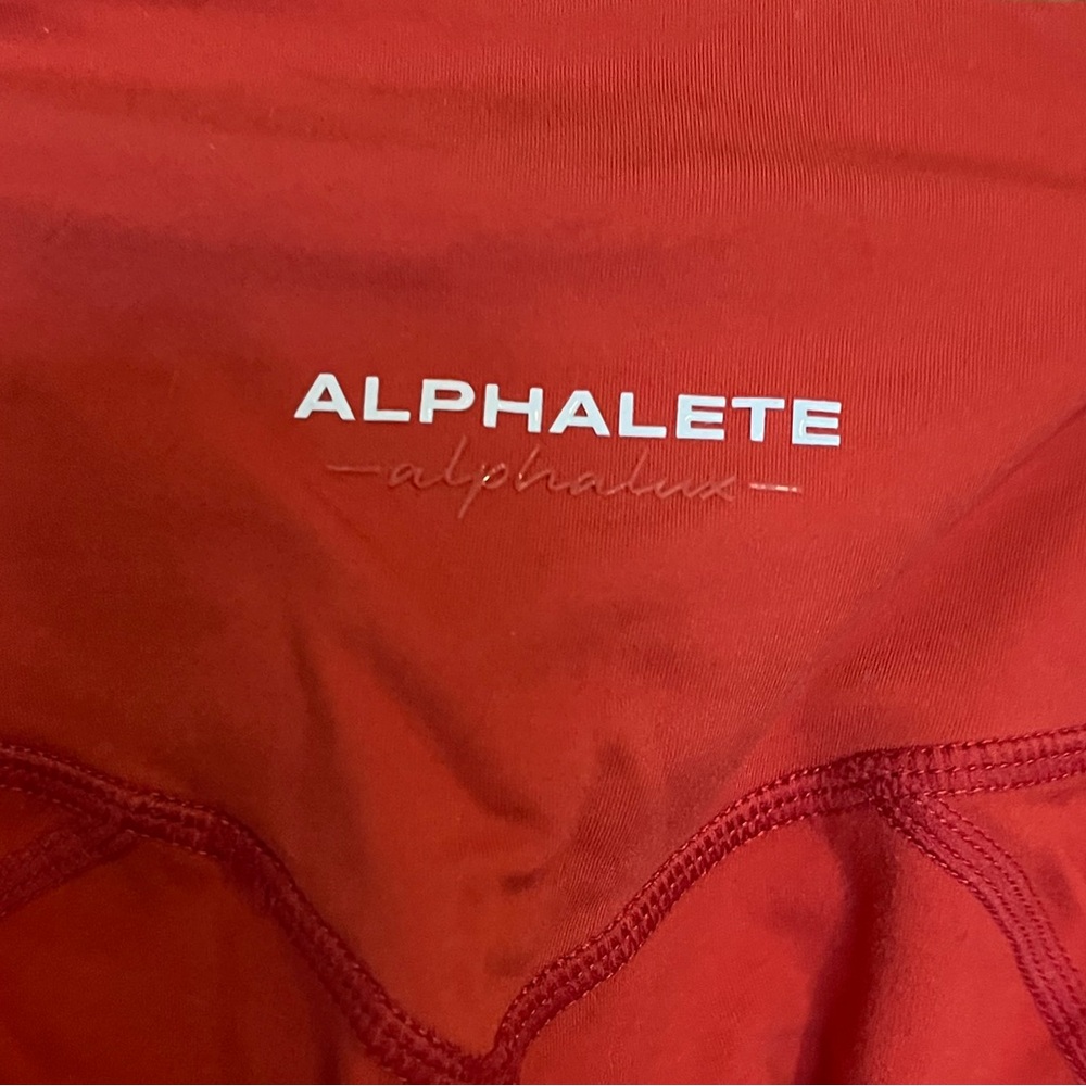Red Alphalete leggings